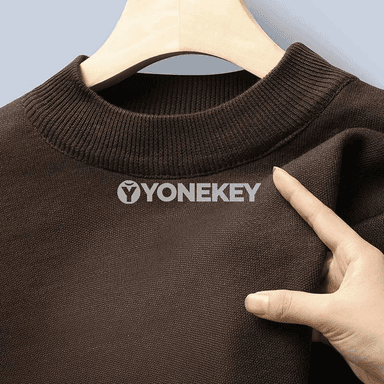 Erkekler üçin ýyly fleece switer, uzyn ýeňli, gündelik we ofis üçin