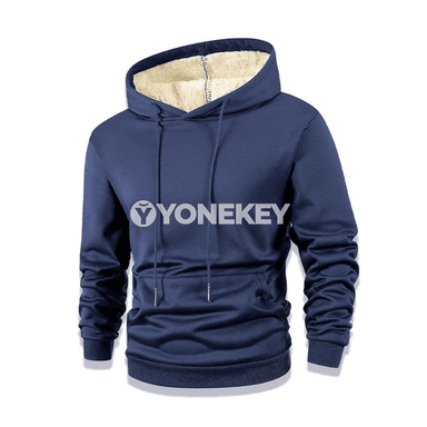 Erkekler üçin ýyly fleece kapýuşonly gyş switeri