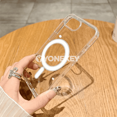 iPhone üçin Magsafe magnitli açyk akril gorag gapagy