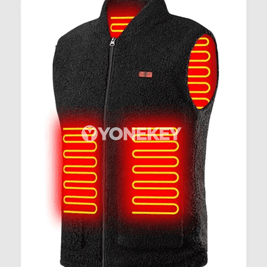Erkekler üçin gyzdyrylýan termo ýeňsiz jilet, USB güýmenje bilen