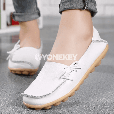 Zenanlar üçin güýz loafers köwüşleri, ýeňil platformaly deri mokasinler