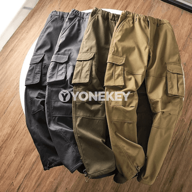 Erkekler üçin ýyly fleece cargo balaklar, köp jübüli