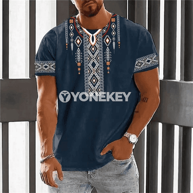 Erkekler üçin 3D çaply giň futbolka, gündelik şäher görnüşi