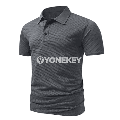 Erkekler üçin ýeňil, dem alýan polo köýnekli tomus futbolkasy