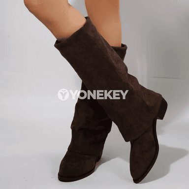 Zenanlar üçin ýokary dyzly modaly ädikler, uçly burunly kowboý stil
