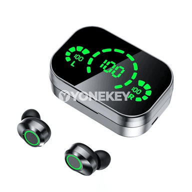 TWS simsiz Bluetooth gulaklyk, mikrofonly we zarýad gaply