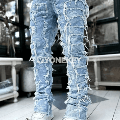 Erkekler üçin döwrebap jeans iş balaklary, giňelýän stil