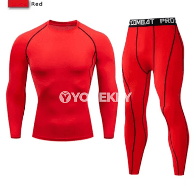 Erkekler üçin kompression sport kostýumy, 2 bölekli sport toplum