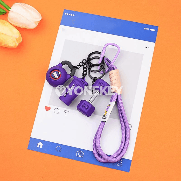 Zenanlar üçin fitnes açar bagjygy, gant şekilli