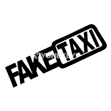 FAKE TAXI awtoulag stikeri 20x5.6 sm, universal dekor decal