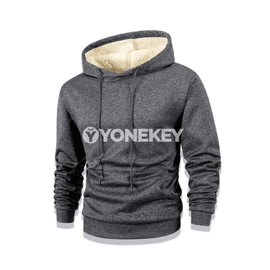 Erkekler üçin ýyly fleece kapýuşonly gyş switeri