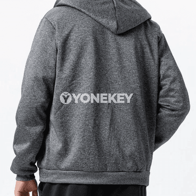 Erkekler üçin ýyly kapüşonly zipli hudy, içi ýüňli amatly model