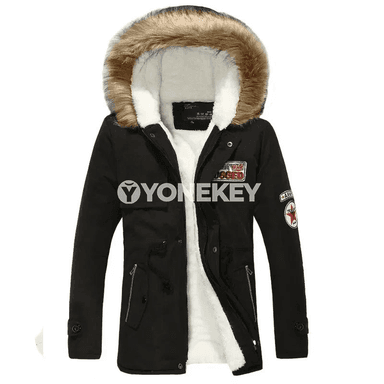 Gyş üçin ýyly erkek parka, kapýuşonly, ýumşak içlikli
