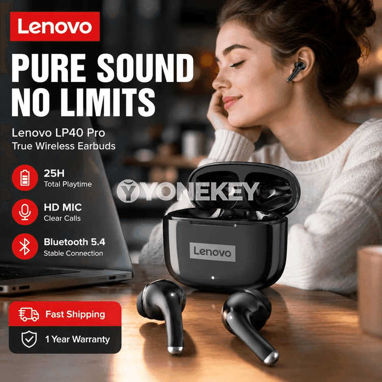 Lenovo LP40 Pro simsiz Bluetooth 5.4 TWS nauşnikler