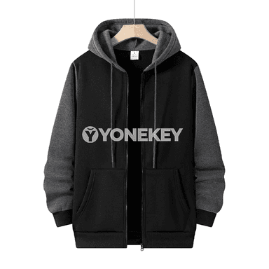 Erkek zipli hoodie, ýyly we giň kesim, güýz-ýaz üçin