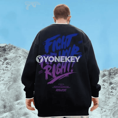 Erkekler üçin giň kesimli gradient ýazgydan sweatshirt, M-8XL