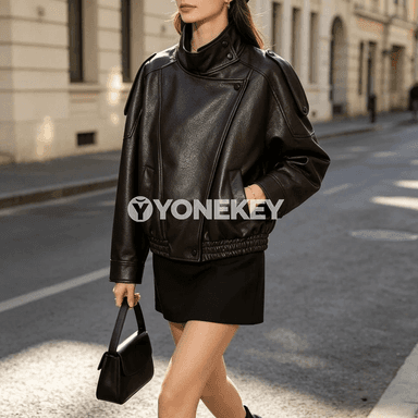 Aýal-gyzlar üçin güýz-gyş uzyn ýeňli giň kesimli jaket