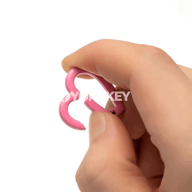 Metal ýürek görnüşli açarlık halka we karabin gysgyçlar