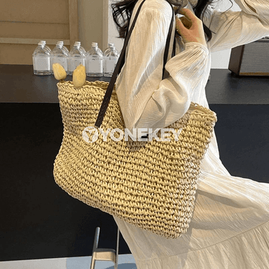 Zenanlar üçin örülen sypal uly tote sumka — tomusluk egin sumkasy