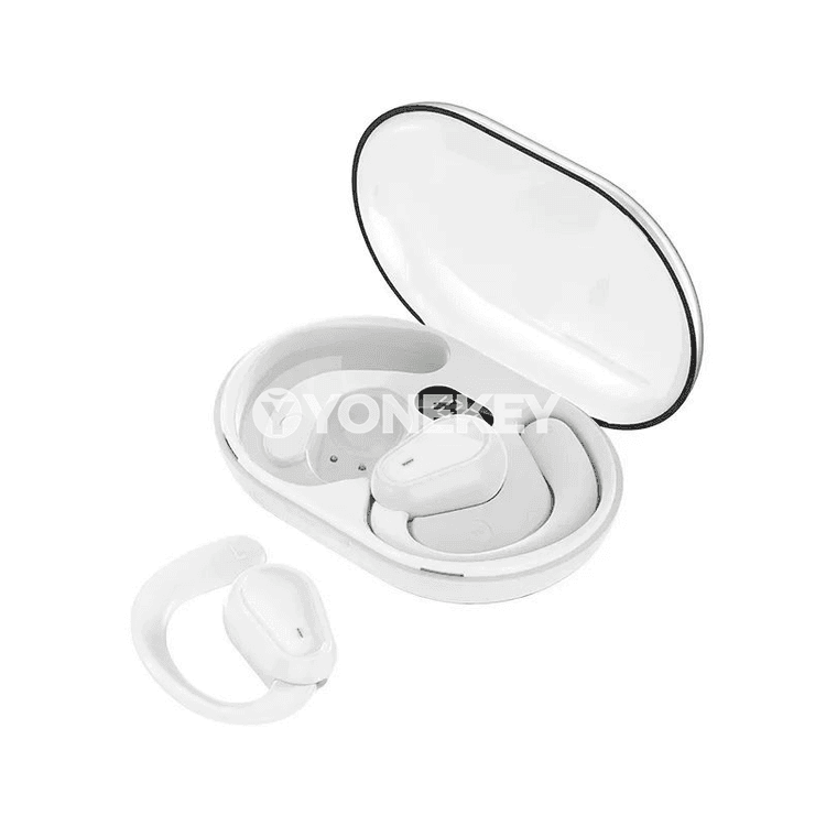 Bluetooth simsiz quloq içi nauşnikler, mikrofonly, LED görkeziji bilen