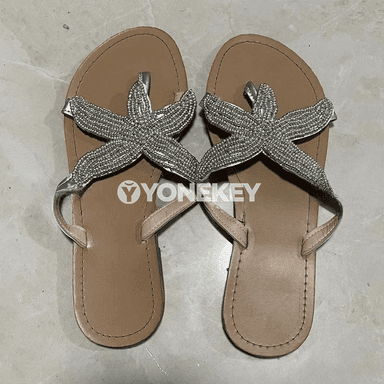 Aýal-gyzlar üçin retro flip-flop sandal, ýeňil we amatly
