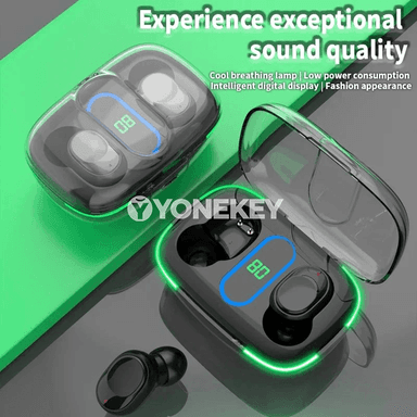 Y90 TWS simsiz Bluetooth nauşnikler, su geçirmeýän, güýçli bass