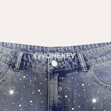Erkekler üçin denim jort şortik — ýaz we tomus üçin gündelik rahat görnüş