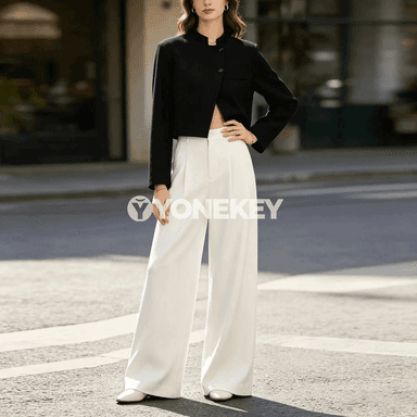 Zenanlar üçin ýönekeý, owadan ofis blazer ýeňil ýeňli model