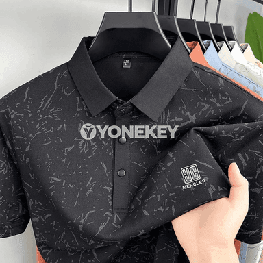 Erkekler üçin ýeňil, dem alýan gysga ýeňli polo köýnek