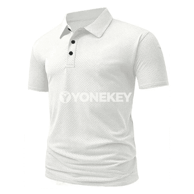 Erkekler üçin ýeňil, dem alýan polo köýnekli tomus futbolkasy