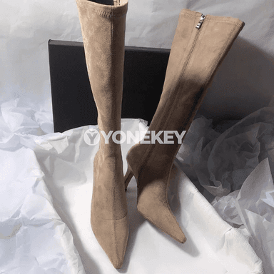 Aýal-gyzlar üçin gyş stiletto topukly zamşa injik ädikler