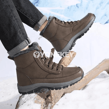 Erkekler üçin ýyly gyş etikleri, ýokary hilli rahat ankle boots