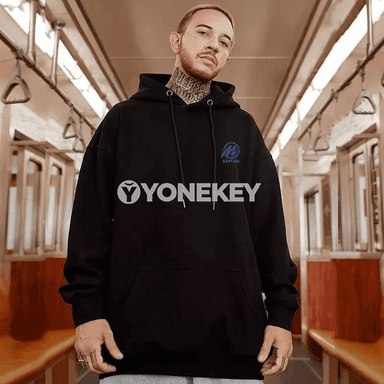 Erkekler üçin gyş- güýz kapýuşonly switeri, aýy şekilli çaply, M-8XL