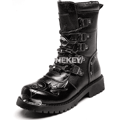 Erkekler üçin lýuks orta baldyk deri botinka, klassiki stil