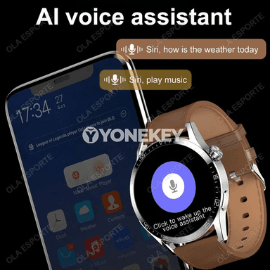 Erkekler üçin akylly sagat 5 Pro, 1.36 dýum HD ekran, GPS, NFC
