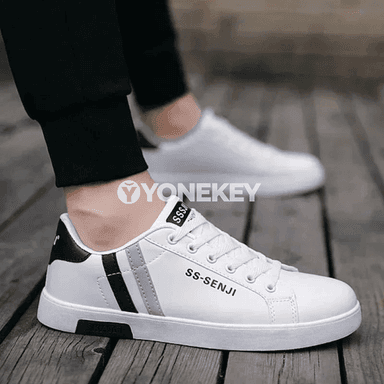 Erkekler üçin deri sport köwüşler, gündelik we şäherde geýilýän model