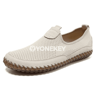 Erkekler üçin ýeňil dem alýan mesh loafer krossowkalar