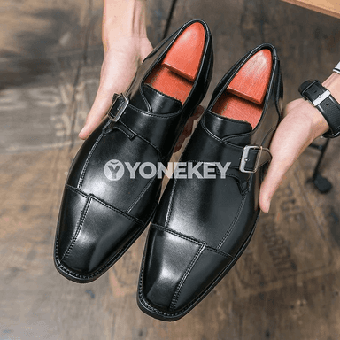 Erkekler üçin klassik ofis köwüşleri, PU deri, loafers