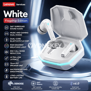 Lenovo GT105 simsiz Bluetooth nauşnikler, sport we oyun üçin