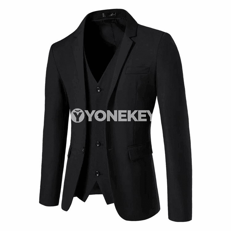 Erkekler üçin ýeňil klassik blazer, iki düwme