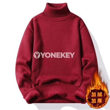 Erkekler üçin ýyly turtleneck fleece pulower, gündelik stil