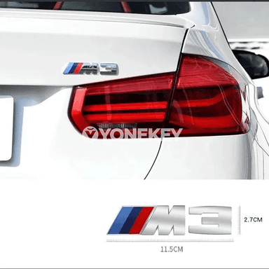BMW M logolu 3D metal awto stikeri, fender we bagaj nyşany
