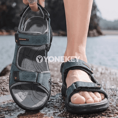 Erkekler üçin hakyky deri ýeňil plýaž sandalylary