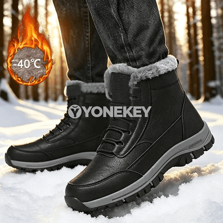 Erkekler üçin ýyly gyş etikleri, ýokary hilli rahat ankle boots