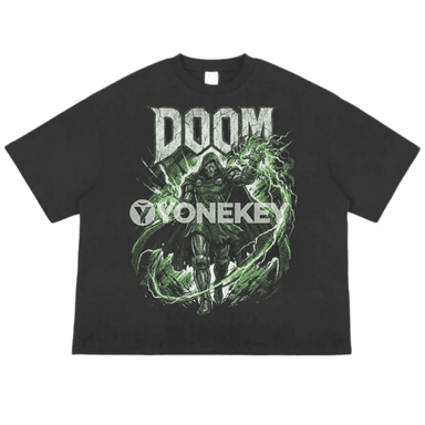 Avengers Doomsday erkekler we zenanlar üçin giň kesimli pagta futbolka