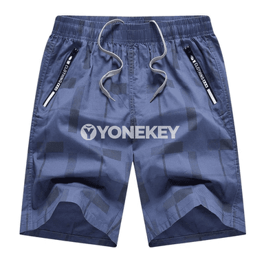 Erkekler üçin giň kesimli ýaz şortikleri, elastik bil, XL-6XL
