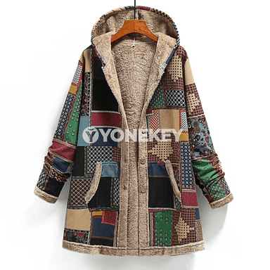 Zenanlar üçin ýyly hoodly gyş sweatshirt, uzyn jaket