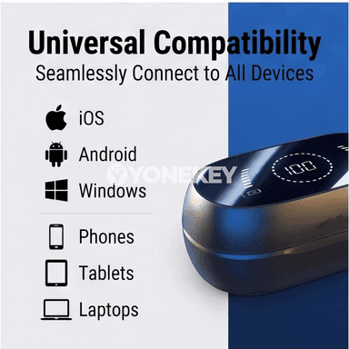 M47 simsiz Bluetooth nauşnikler, displeýli, mikrofonly