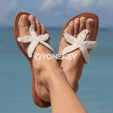 Aýal-gyzlar üçin retro flip-flop sandal, ýeňil we amatly