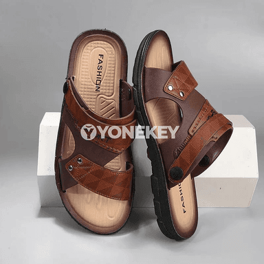 Erkekler üçin amatly ýazky sandal, günlük rahat aýakgap